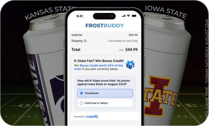 Shopper checkout with fandom pick